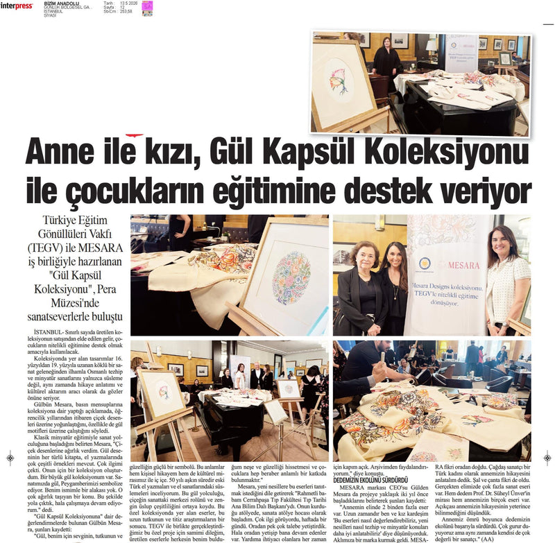 Anne ile kizi, Gül Kapsül Koleksiyoni ile coçuklarin egitimine destek veriyor