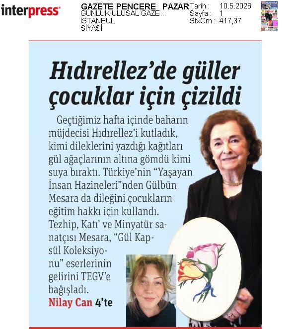 Yaşayan İnsan Hazinesi Gülbün Mesara’nın gülleri çocukların eğitimi için açtı!