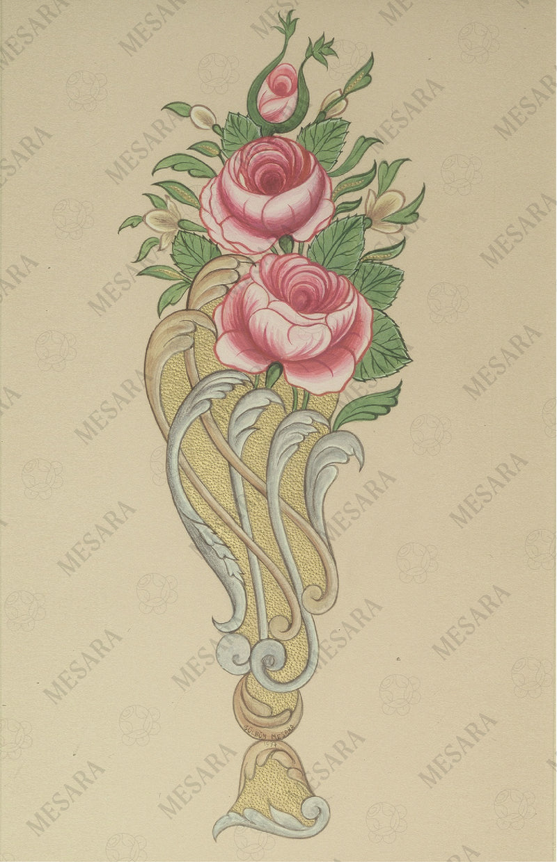 Roses in a Rococo Style Vase